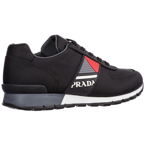 mens black prada trainers